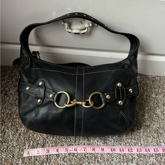 Coach Black Leather Hampton Ergo Shoulder Bag - Picture 14 of 15